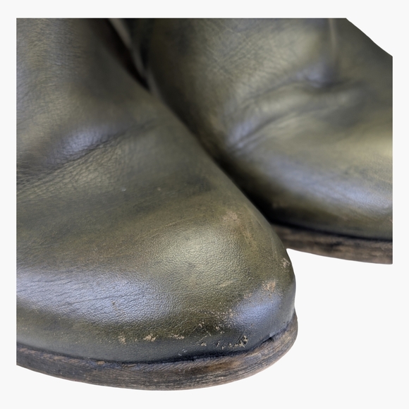 Felmini Green Leather Bohemian Festival Booties | Made In Portugal | Size 9 - Picture 9 of 10